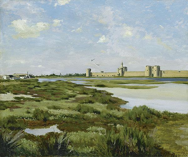 Frederic Bazille The Ramparts, Aigues-Mortes